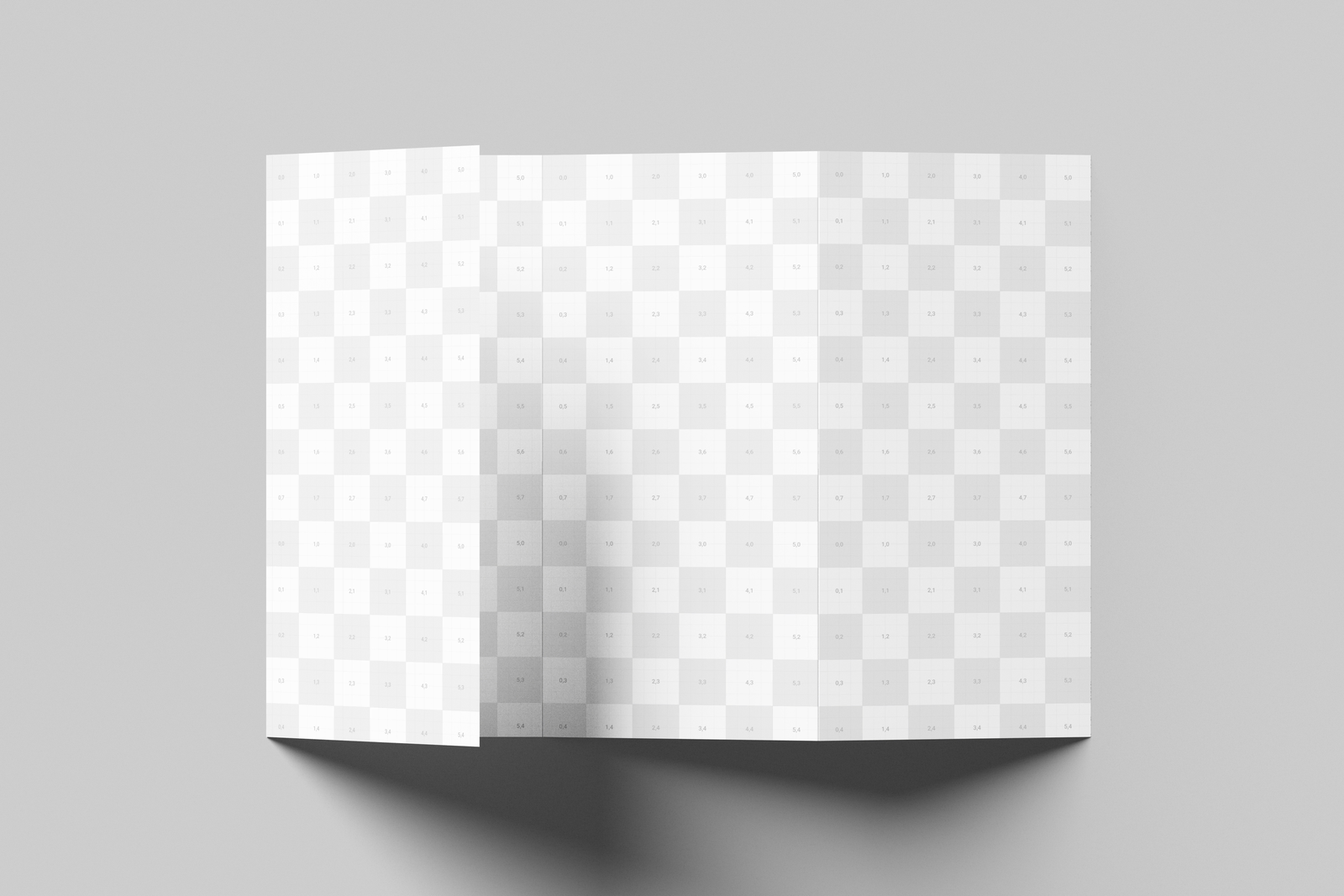Free DL Quard Panel Accordion Flyer Mockup | Mockupnest