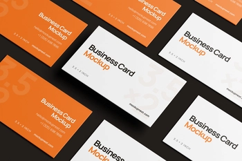 Free 3.5×2 Business Card Mockup