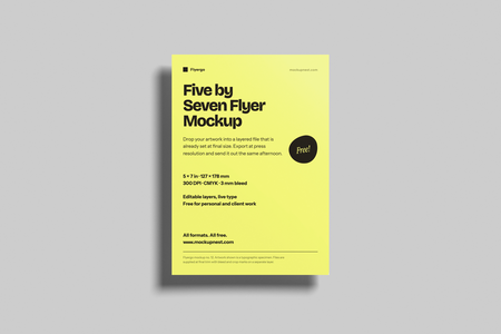 Free 5×7 Handbill Mockup