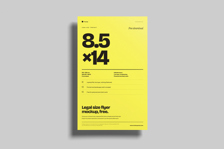 Free 8.5×14 Lagel Poster Mockup