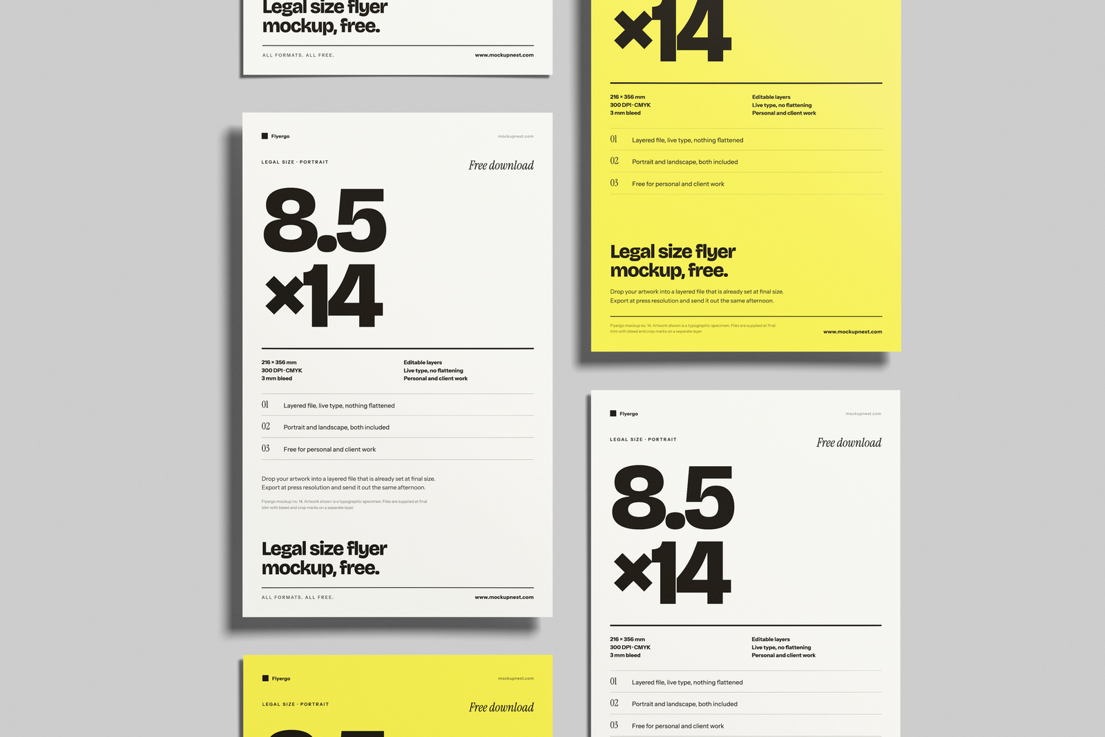 Free 8.5×14 Lagel Flyer Mockup
