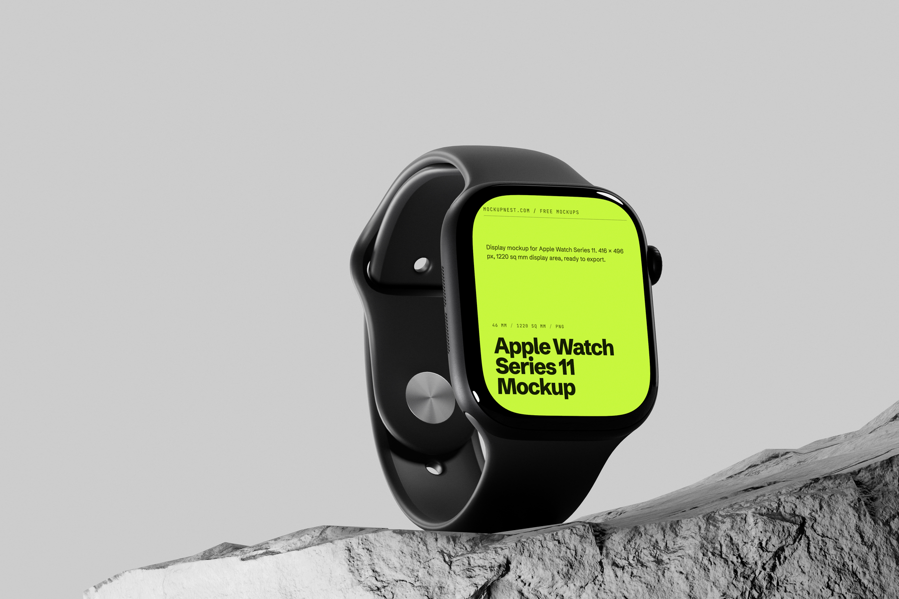 Apple Watch Series 11 Mockup Angled View | Mockupnest