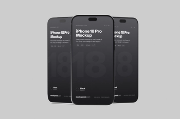 Black iPhone 18 Pro Mockup