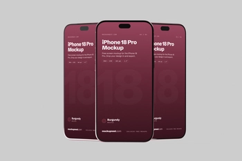 Burgundy iPhone 18 Pro Mockup
