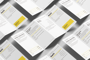 DL Four Panel Accordion Flyer Mockup