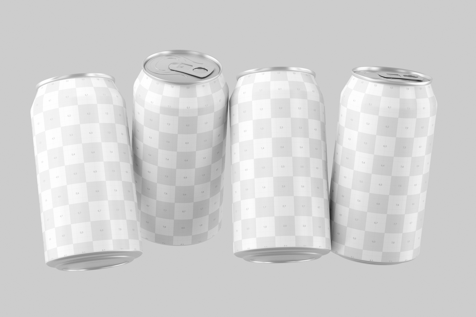 330ml Soda Beer Drink Can Mockup Perspective View