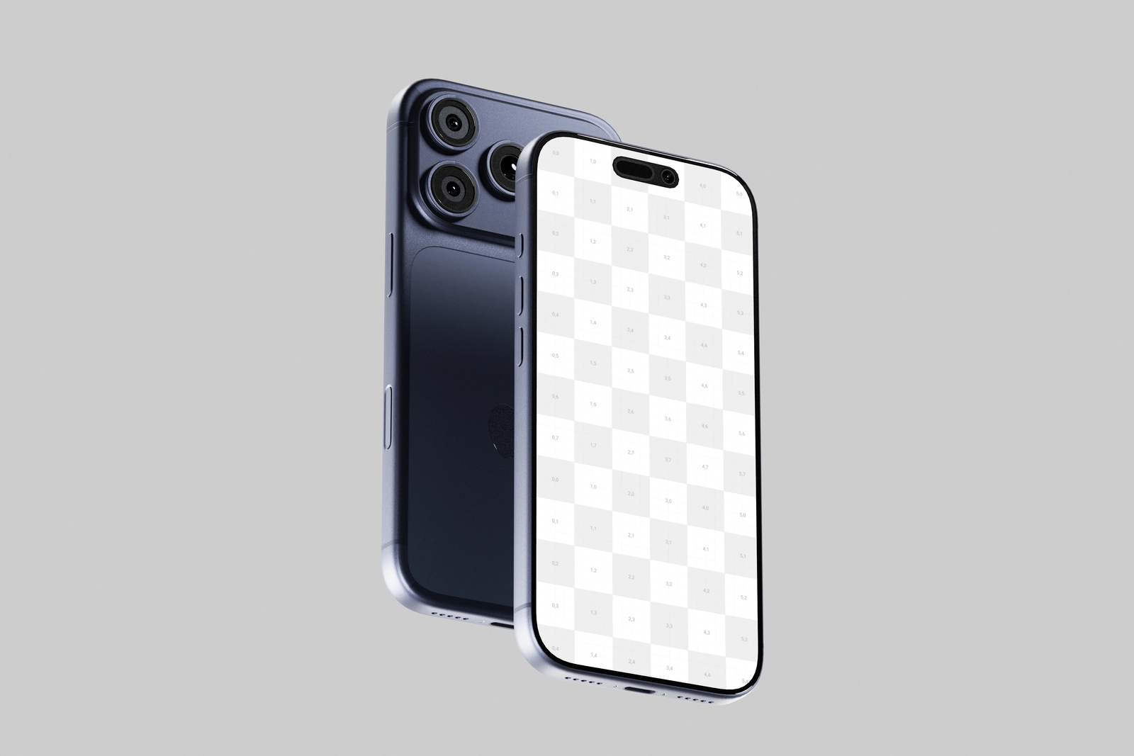 Free Blue iPhone 17 Pro Mockup