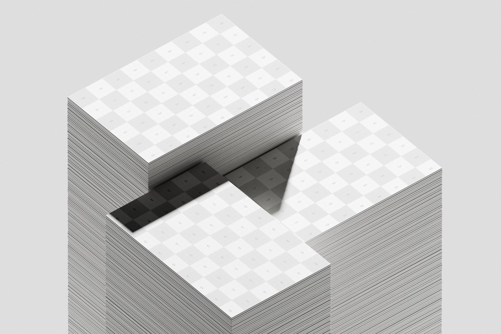 Free Stacked 85×55 Business Card Mockup