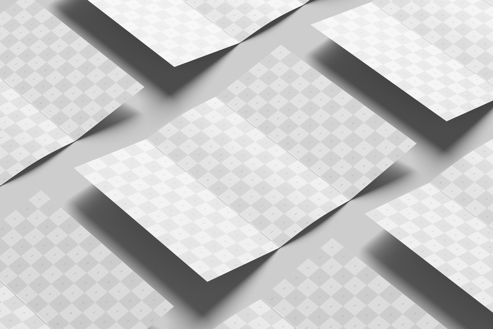 A4 Trifold Flyer Mockup On Surface