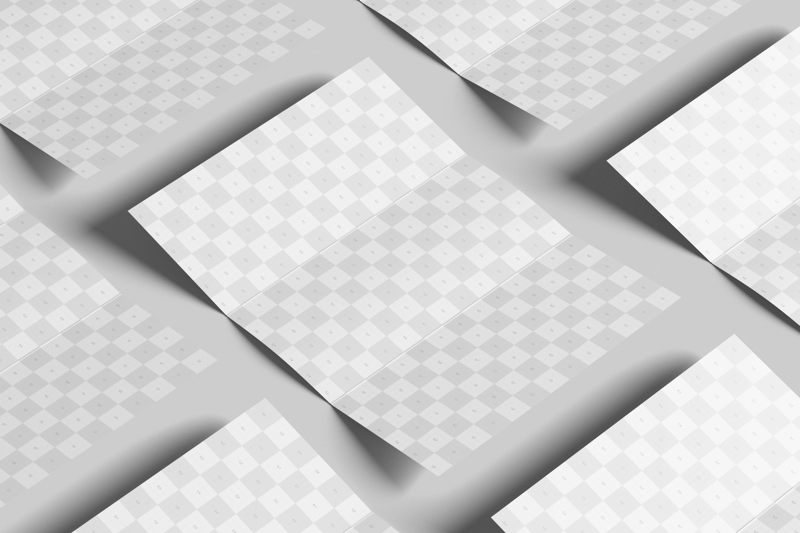 Free A4 Trifold Flyer Mockup Angled View