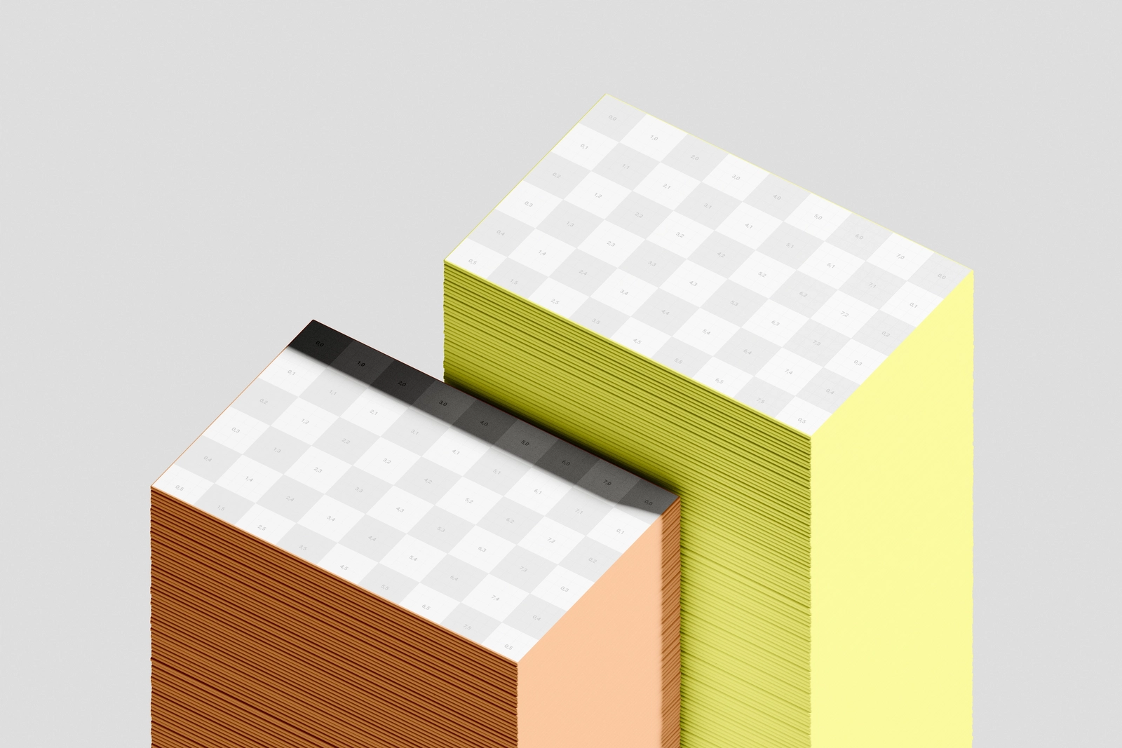 Free Stacked 85×55 Business Card Mockup Angled View