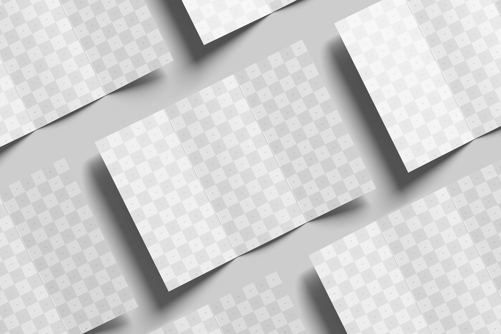 Free A4 Trifold Flyer Mockup On Minimal Background