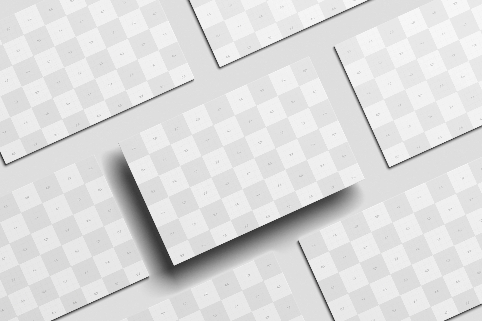 85×55 Business Card Mockup Matte Paper Set