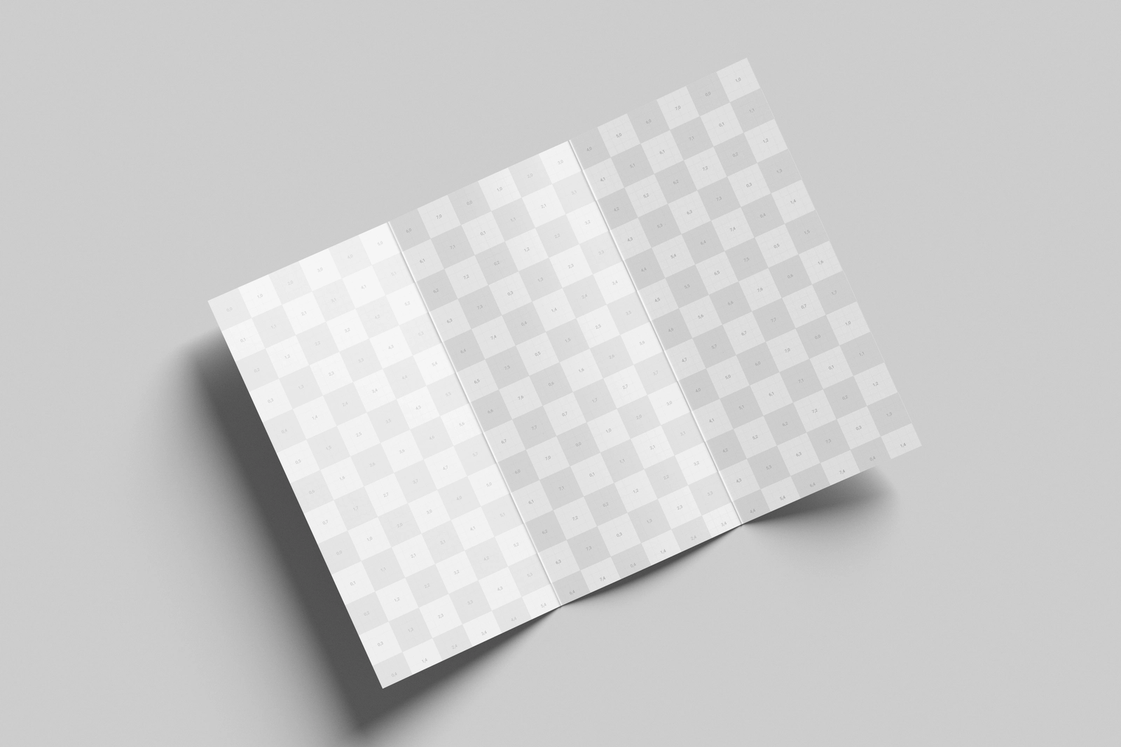 A4 Trifold Flyer Mockup High Angle View
