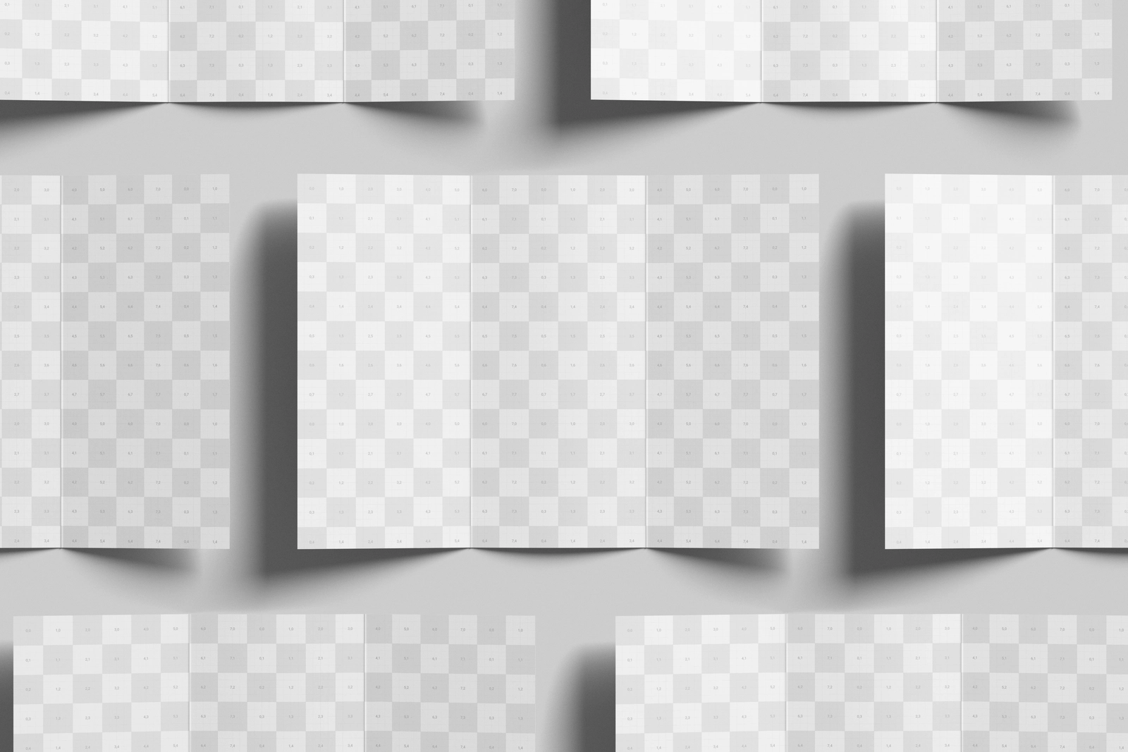 Free A4 Trifold Flyer Mockup Front View