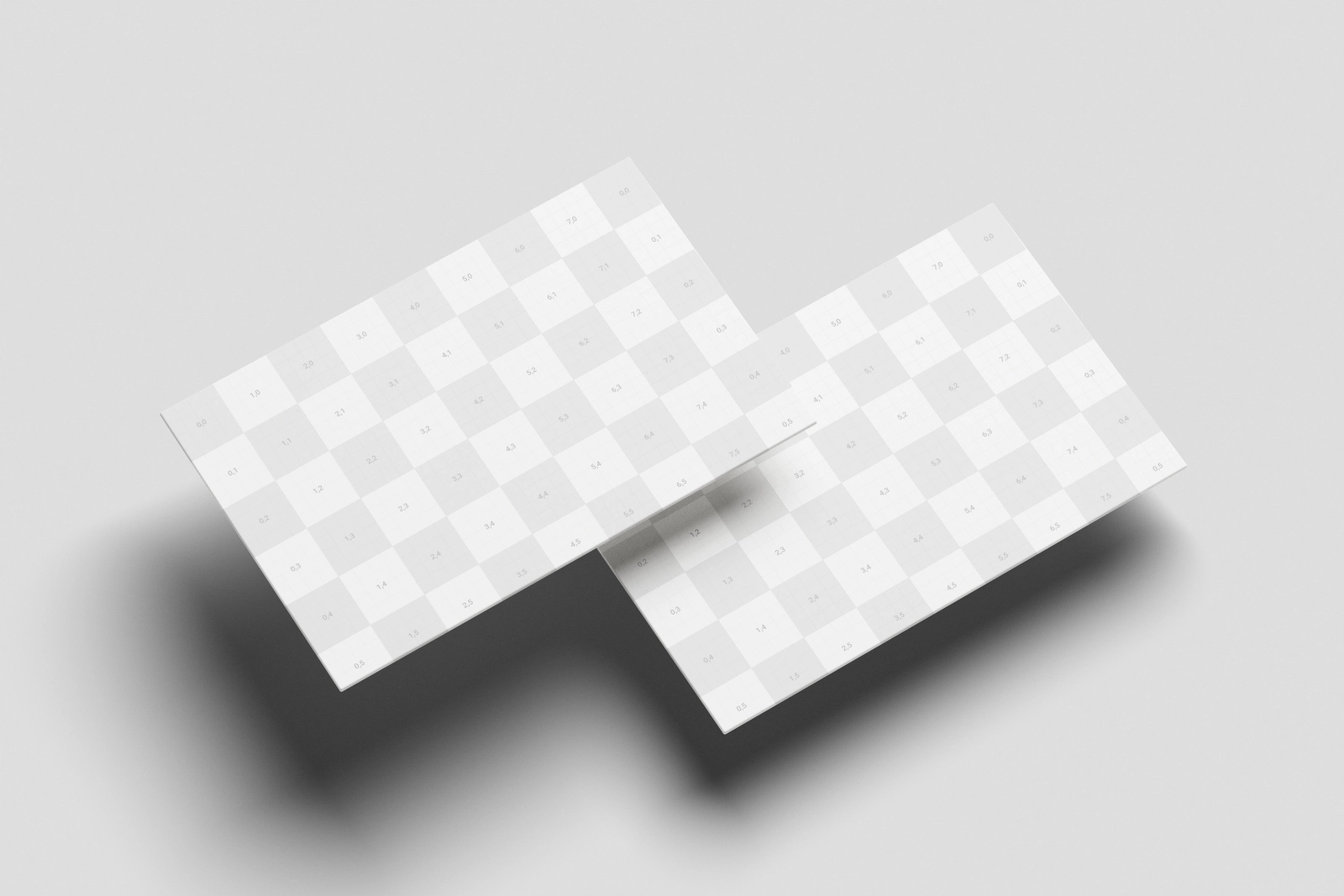 Free 85×55 Business Card Mockup Angled Studio Set