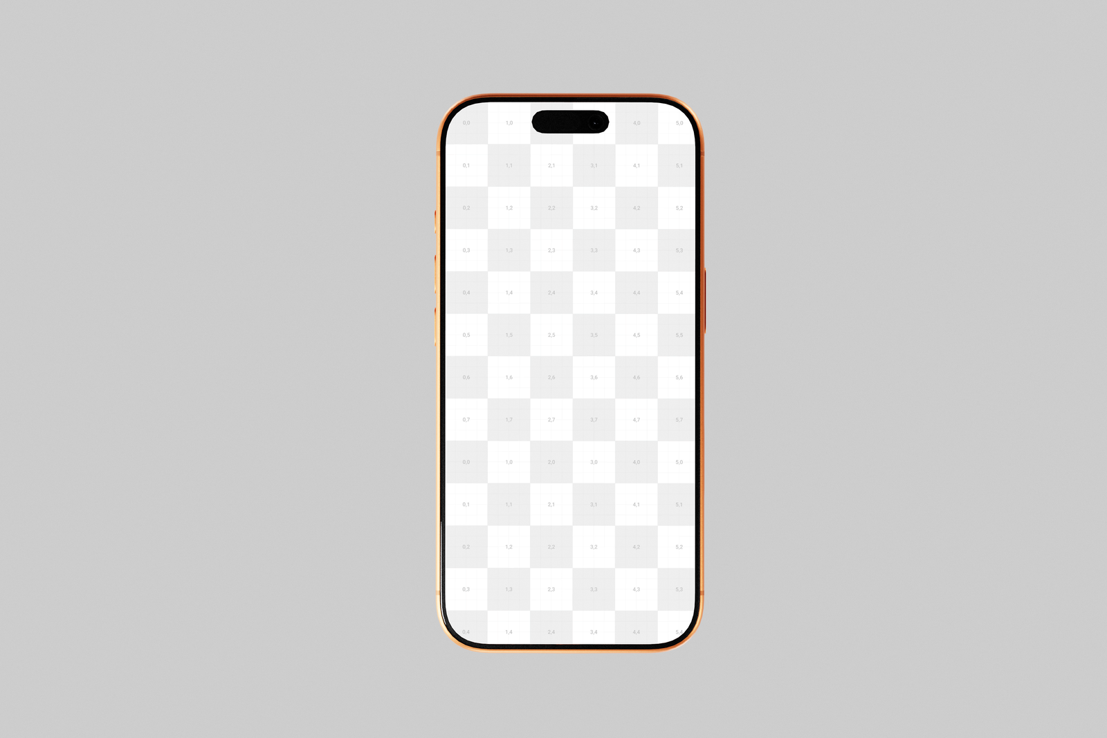 Free Orange iPhone 17 Pro Mockup Clean Front View
