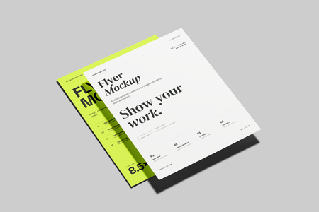 Free US Letter Flyer Poster Mockup Front And Back