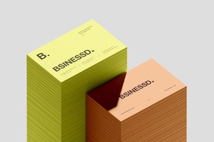 Stacked 85×55 Business Card Mockup