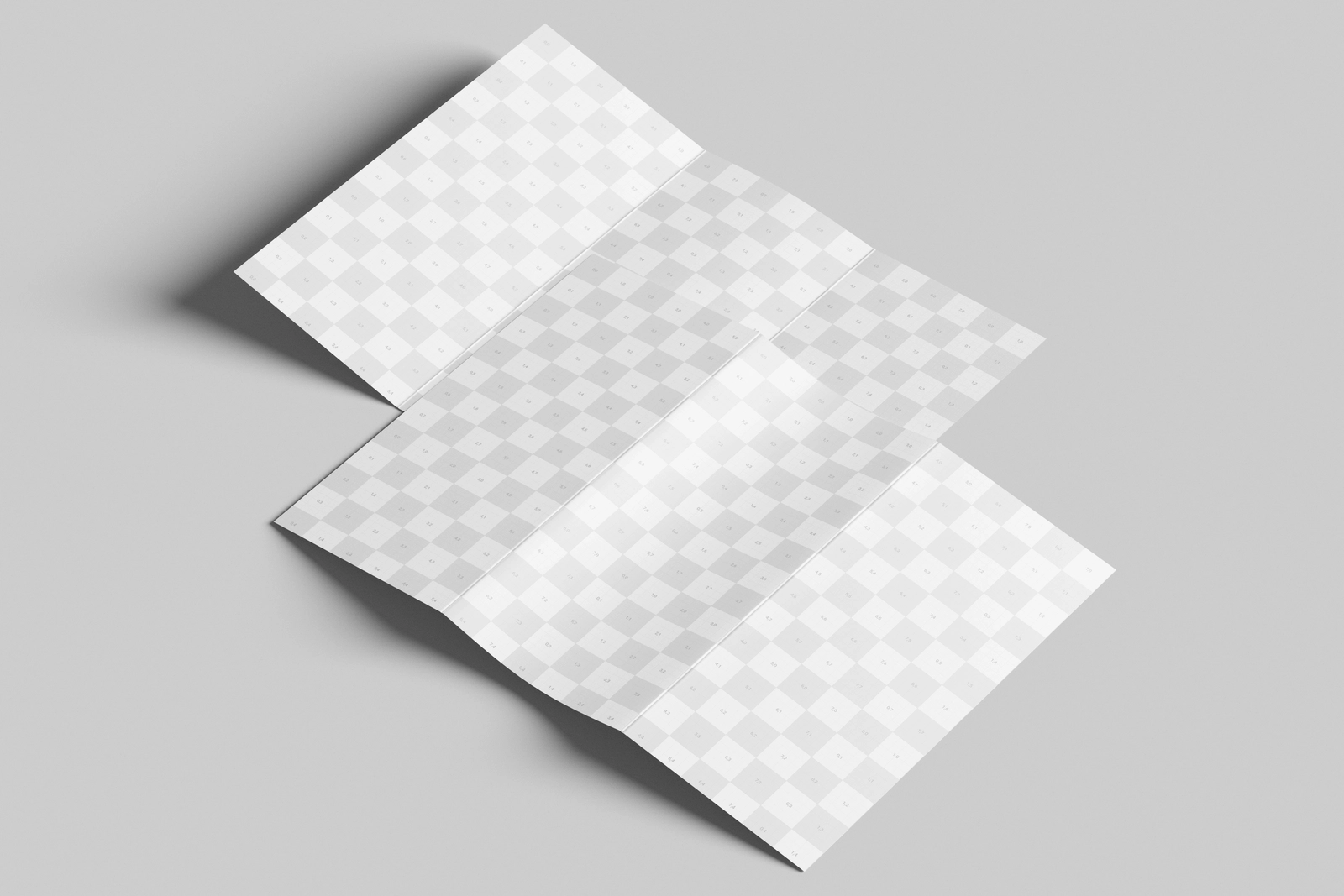 Free A4 Trifold Flyer Mockup On Floor Open Set