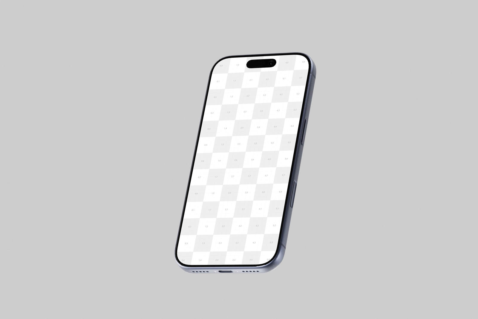 Free Blue iPhone 17 Pro Mockup Soft Shadows