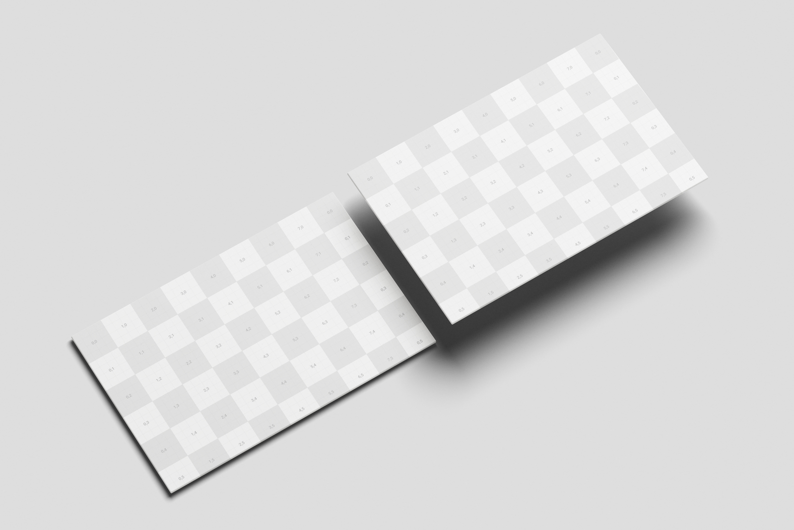 85×55 Business Card Mockup High Angle Set