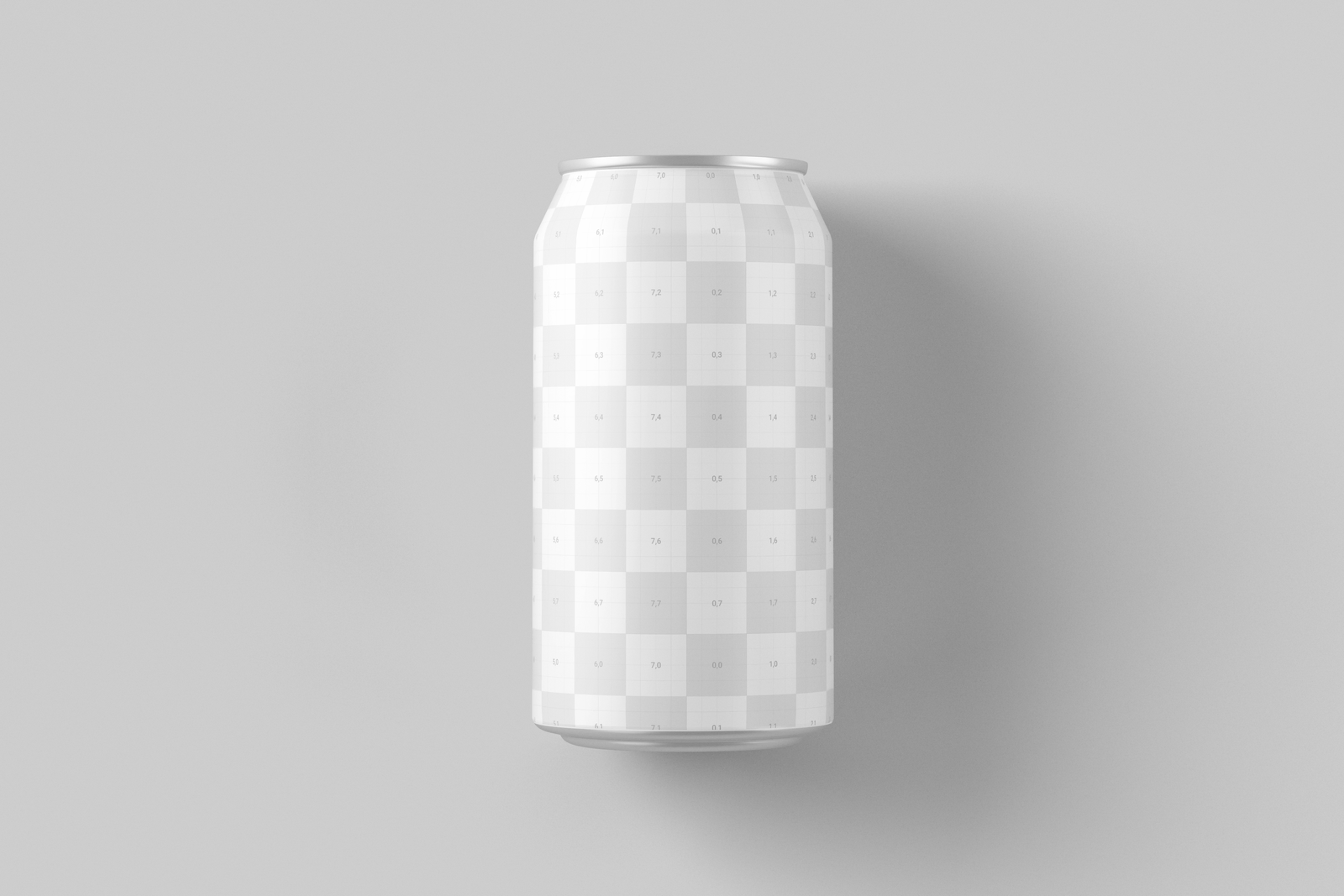 Free 330ml Soda Beer Drink Can Mockup With Shadow Overlay