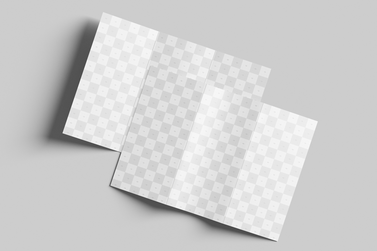 Free A4 Trifold Flyer Mockup In Studio Light
