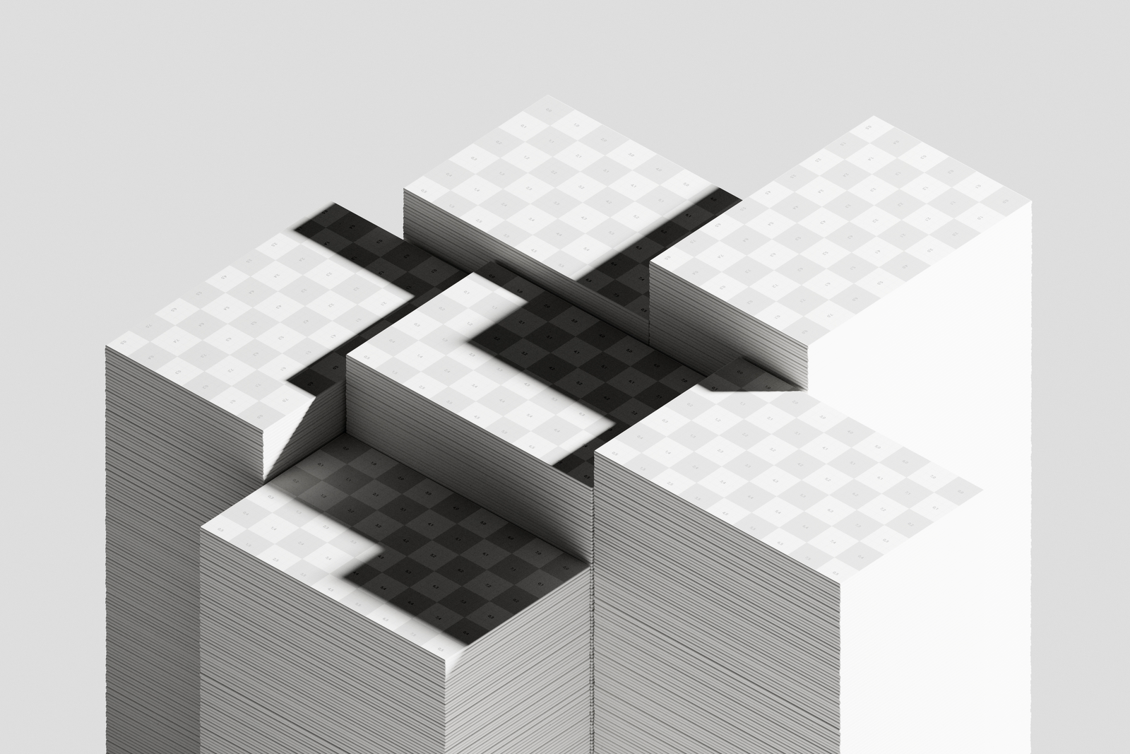 Free Stacked 85×55 Business Card Mockup On Blocks
