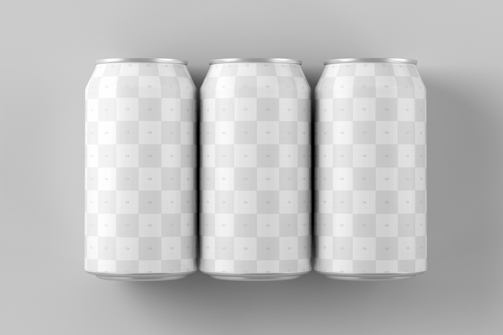 Free 330ml Soda Beer Drink Can Mockup Three Can Set