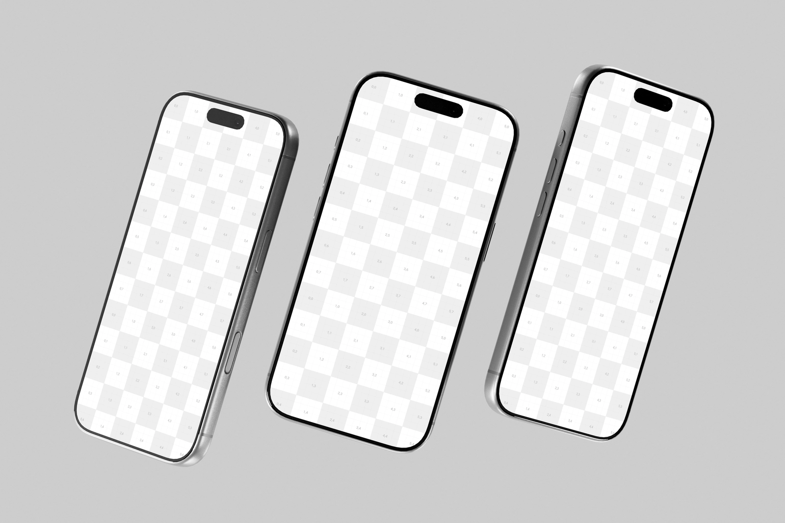 Free Silver iPhone 17 Pro Mockup Floating Set