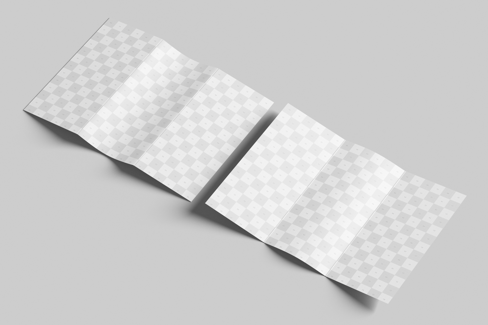 Free A4 Trifold Flyer Mockup On Floor Angled View