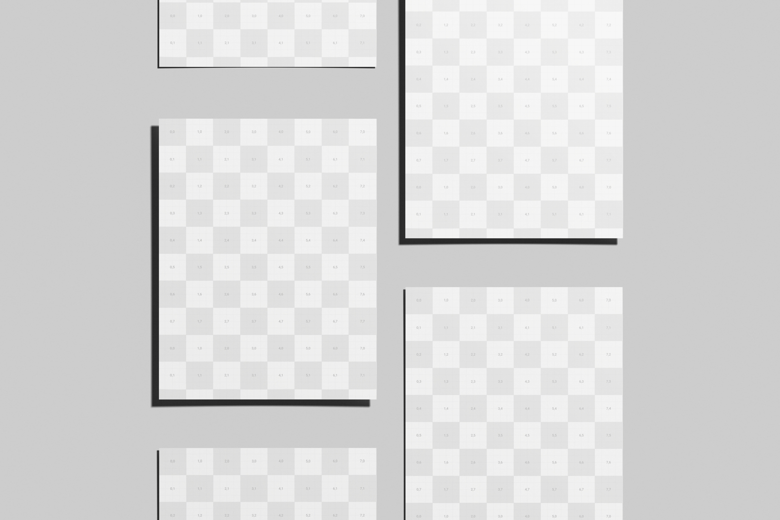 US Letter Flyer Poster Mockup Front View Set