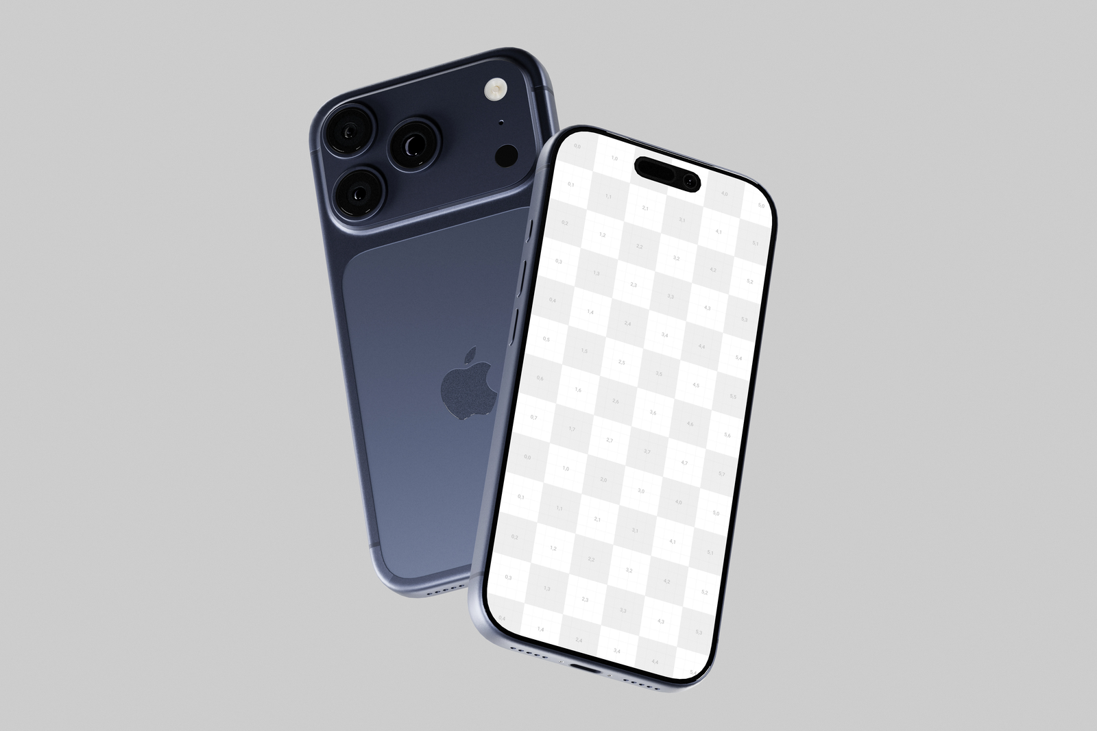 Free Blue iPhone 17 Pro Mockup Single