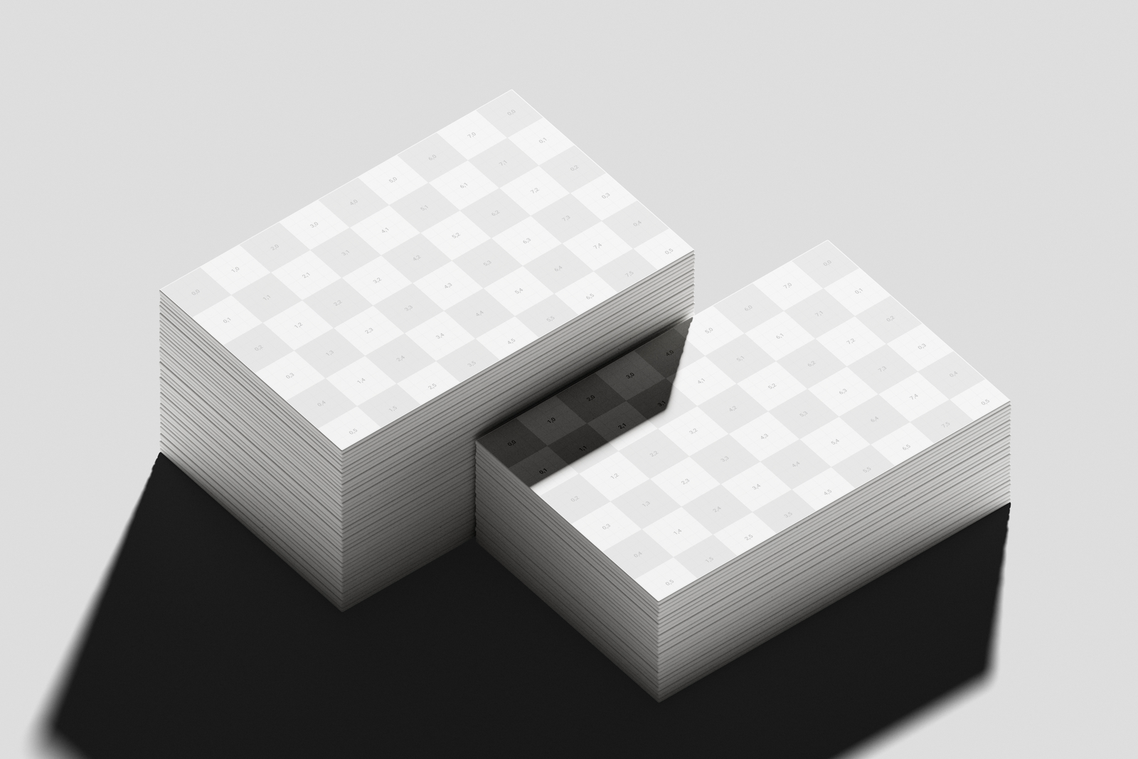 Free Stacked 85×55 Business Card Mockup In Studio Light