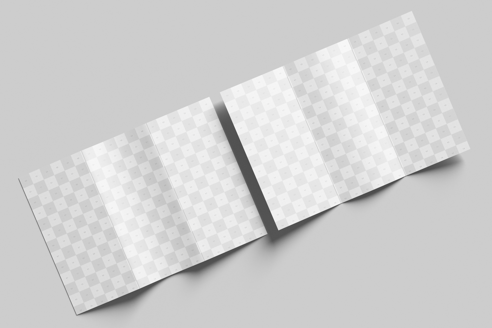 A4 Trifold Flyer Mockup Open Spread