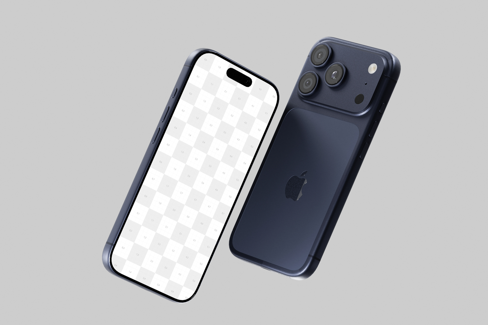 Blue iPhone 17 Pro Mockup Perspective View