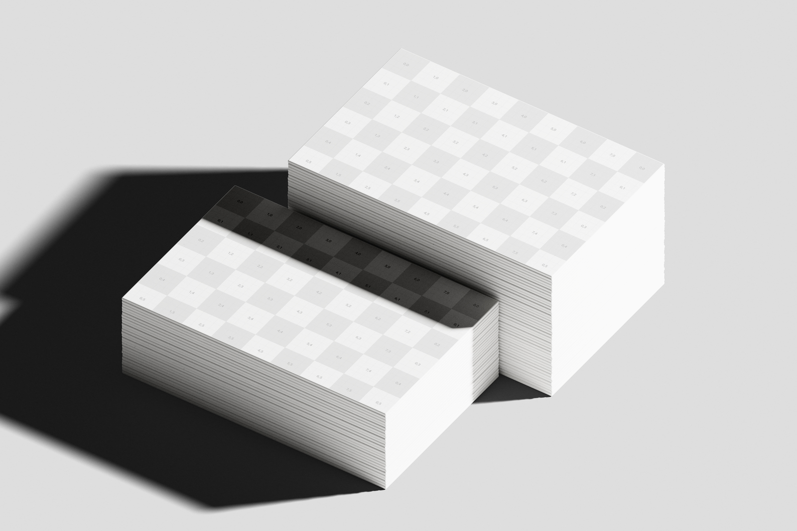 Stacked 85×55 Business Card Mockup Open
