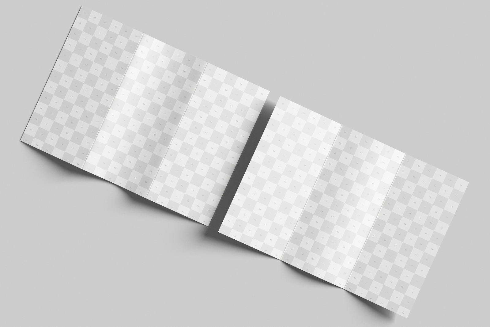 Free A4 Trifold Flyer Mockup Floating