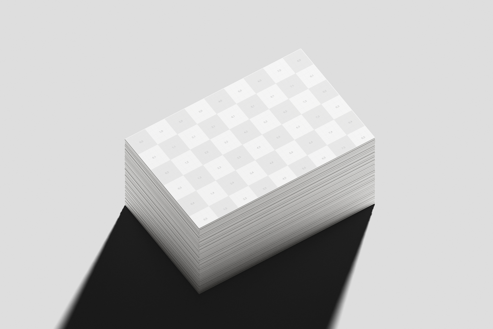 Free Stacked 85×55 Business Card Mockup Low Perspective