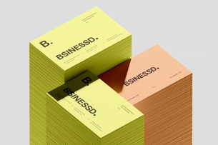 Free Stacked 85×55 Business Card Mockup