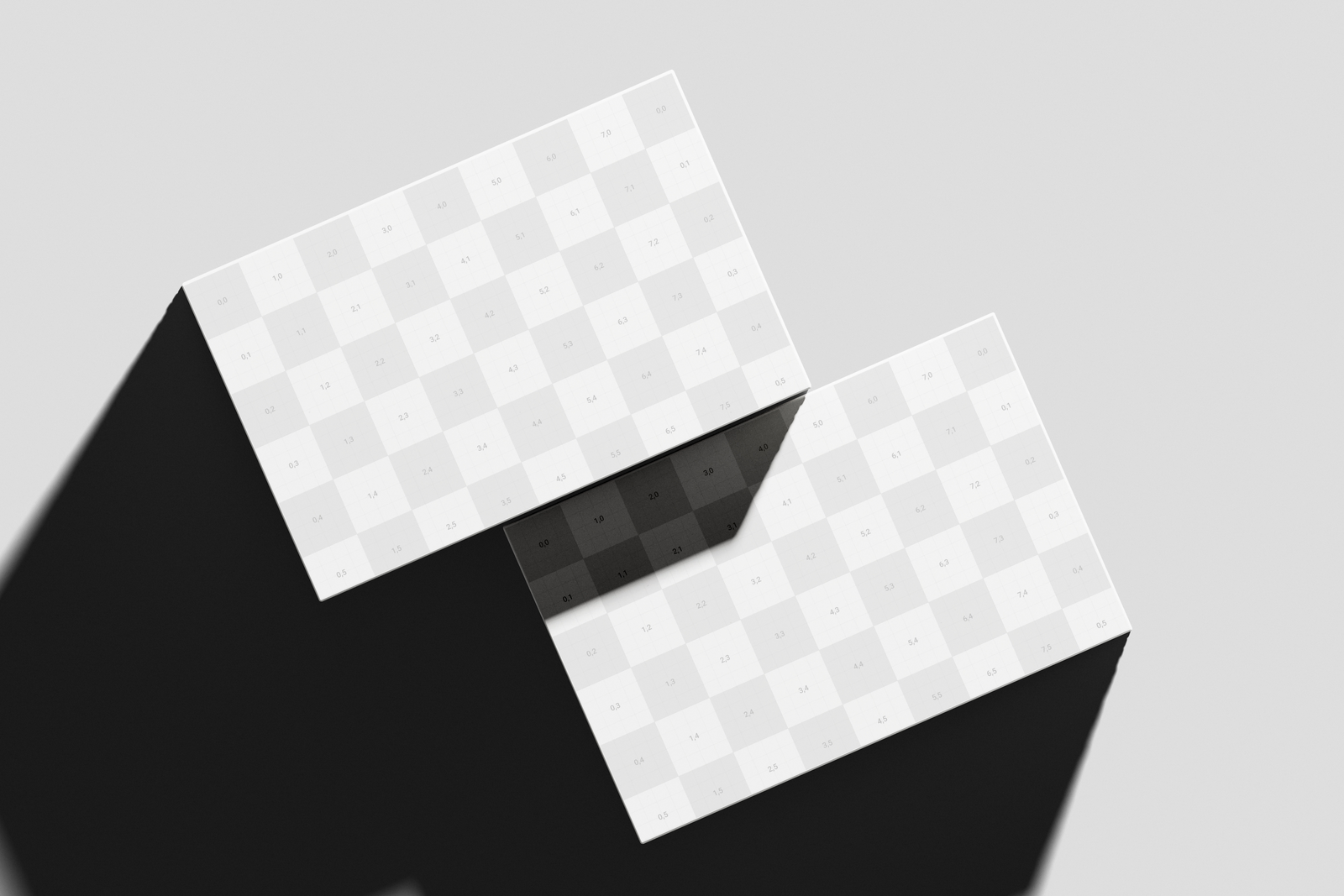 Free Stacked 85×55 Business Card Mockup On Display Block