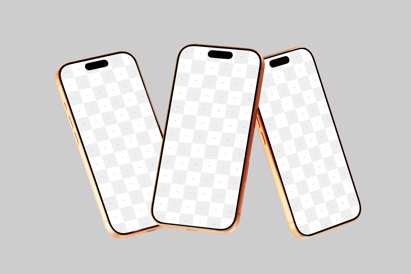 Orange iPhone 17 Pro Mockup Front View