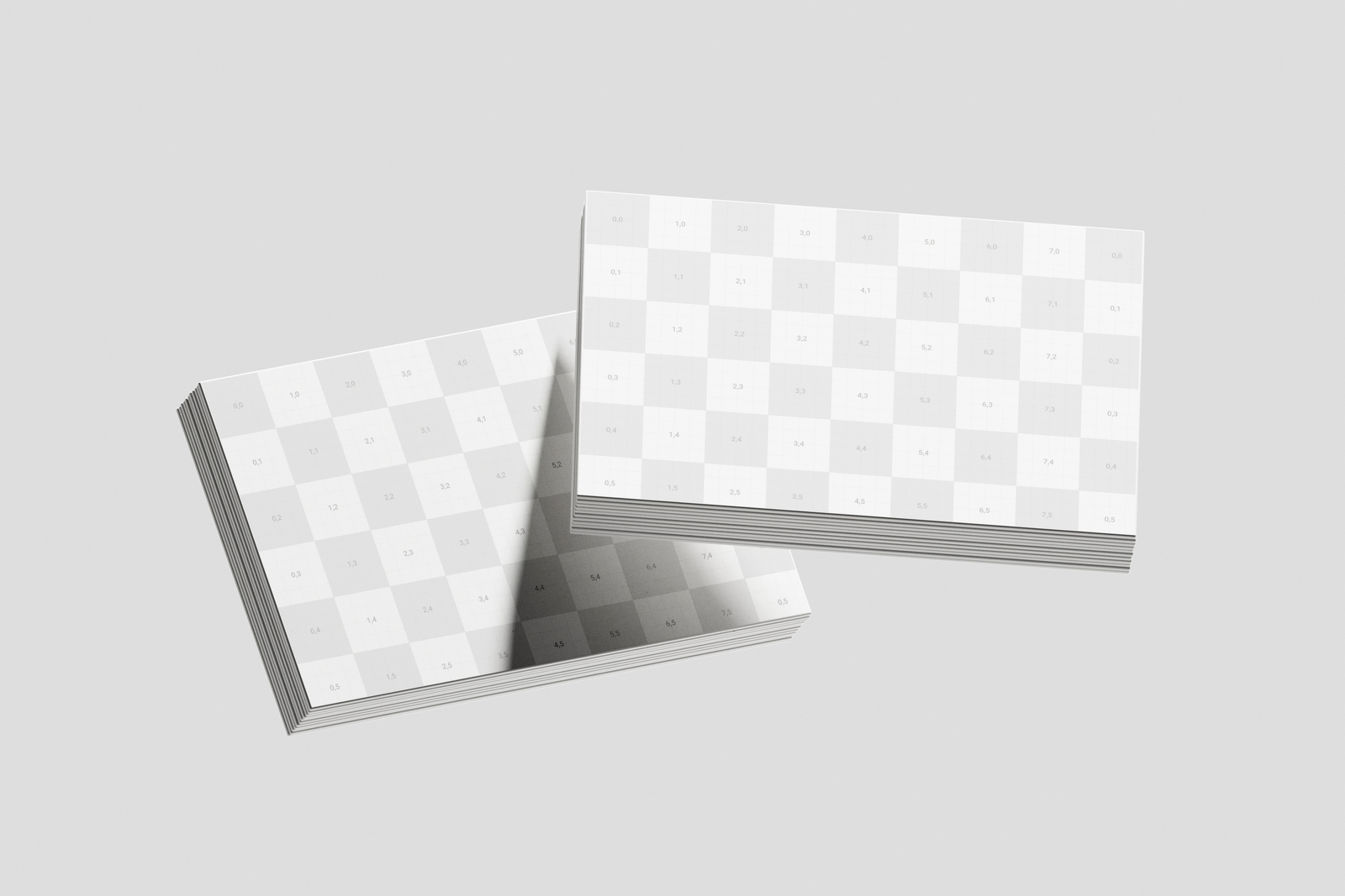 Stacked 85×55 Business Card Mockup Set