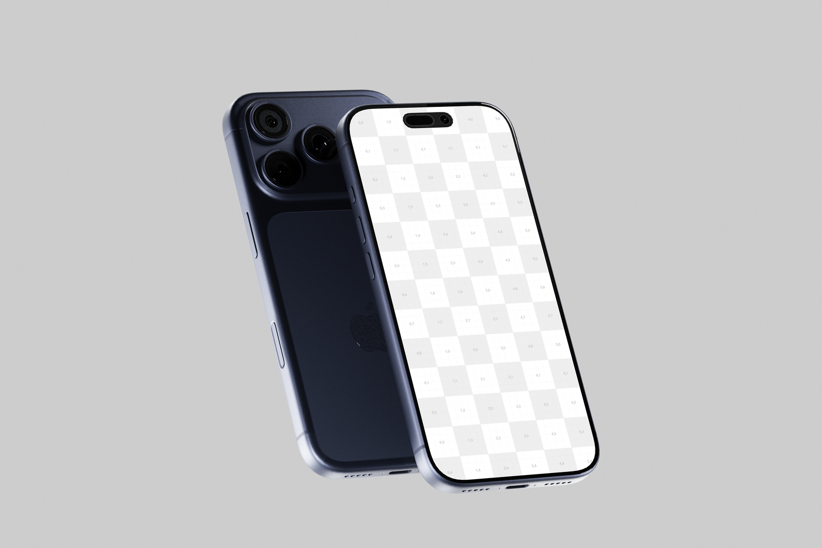 Free Blue iPhone 17 Pro Mockup Angled View