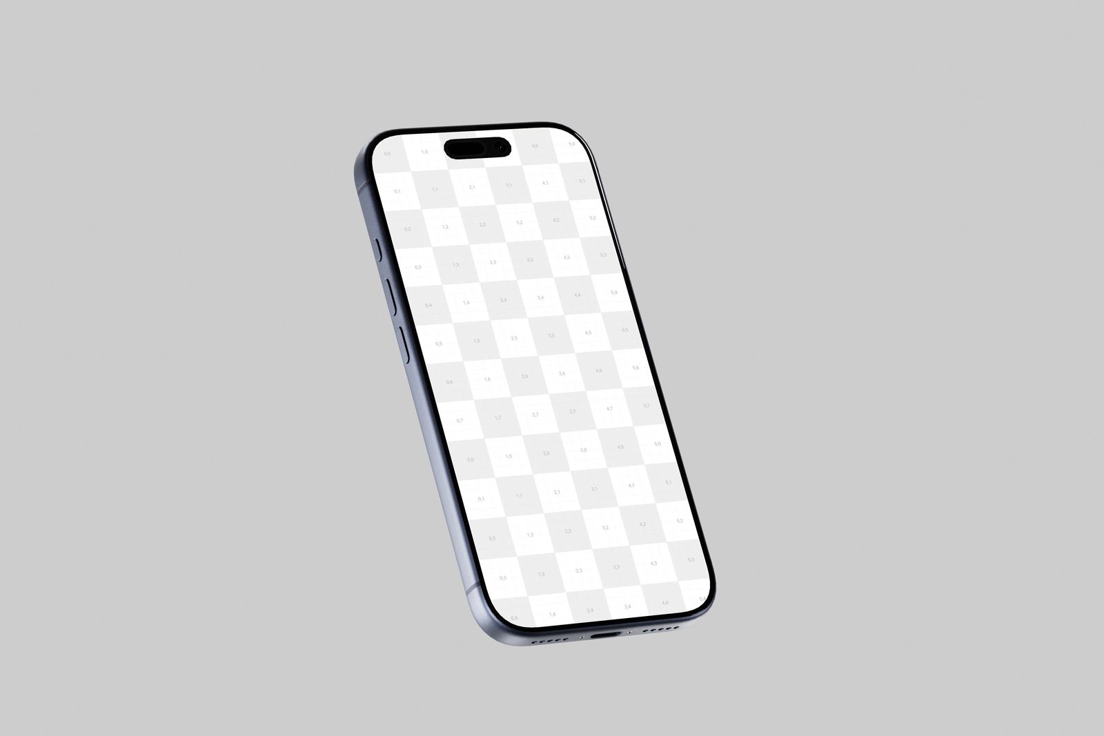Blue iPhone 17 Pro Mockup Portrait