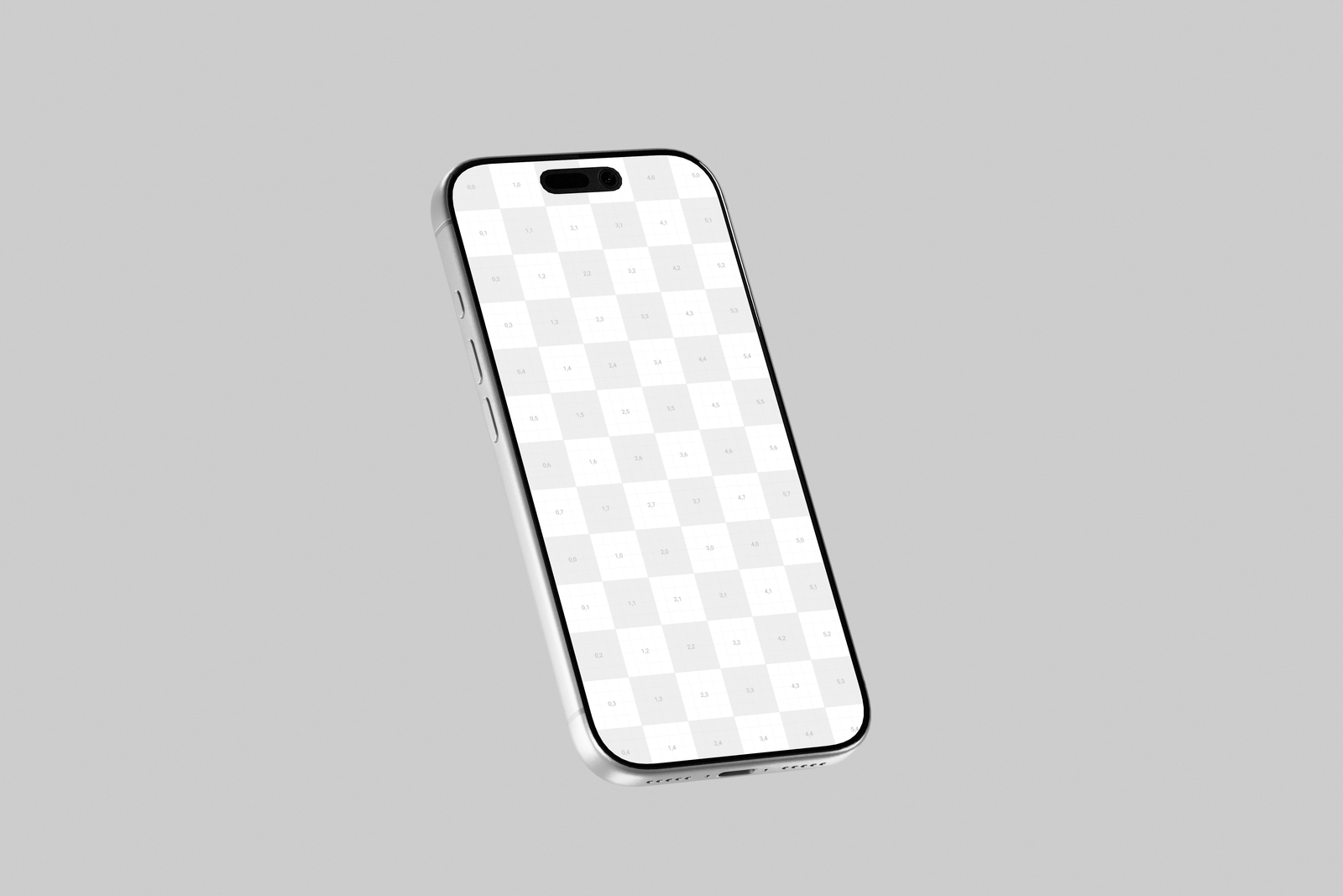 Free Silver iPhone 17 Pro Mockup Angled View