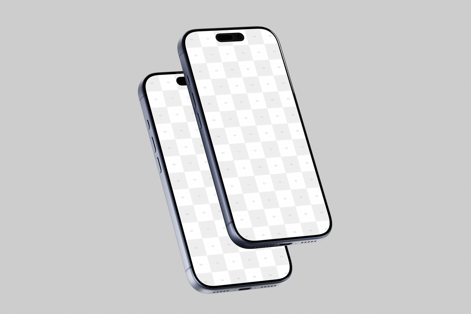 Free Blue iPhone 17 Pro Mockup Pair