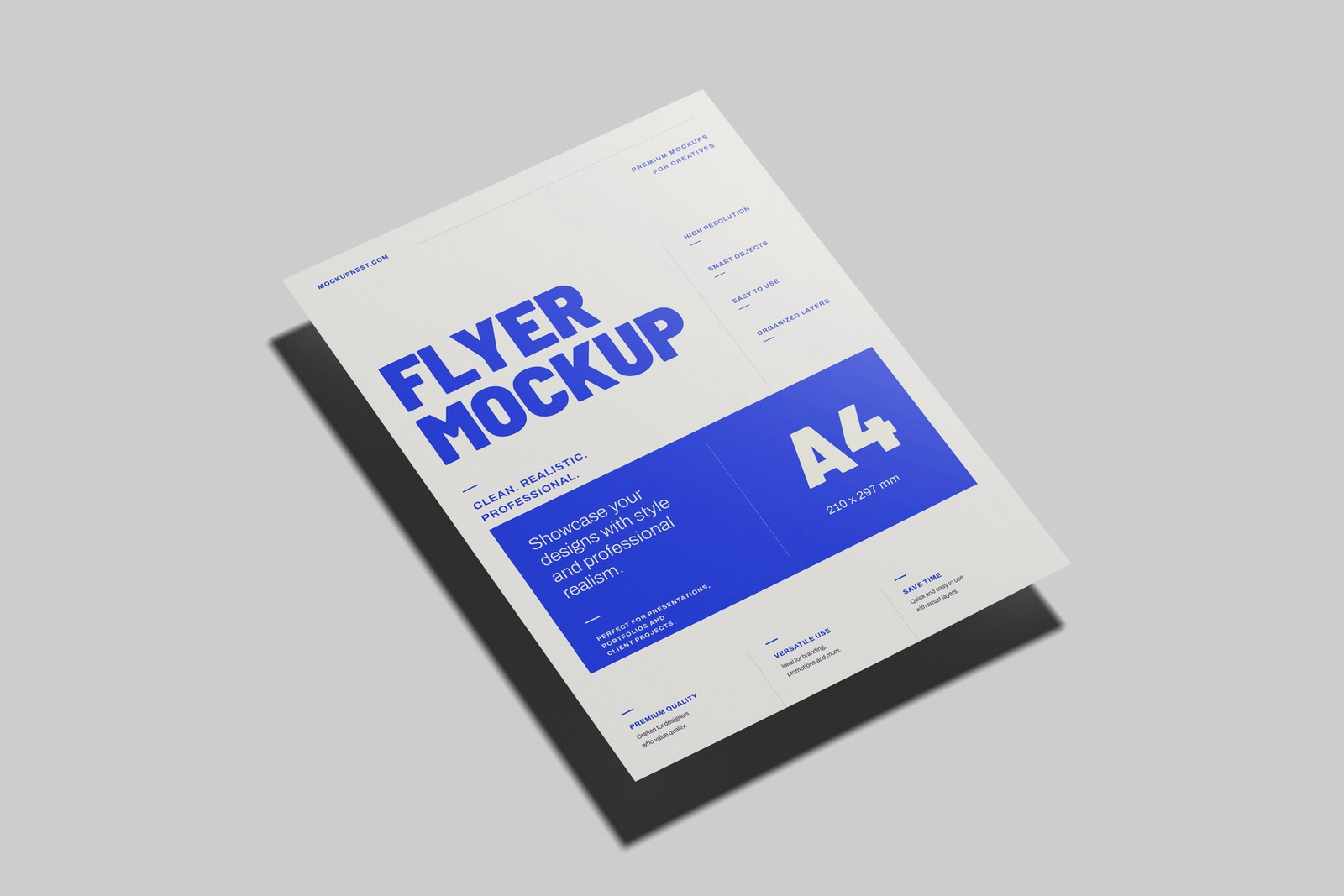 Free A4 EU Flyer Poster Mockup