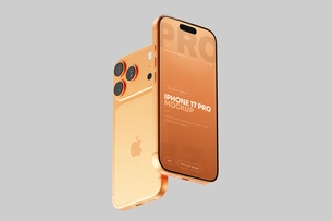 Orange iPhone 17 Pro Mockup
